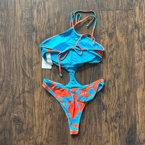 Fabletics Geo Floral Cutout One-Piece Swimsuit - Picture 3 of 6